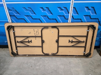 (2) HEAVY Wood Folding-Leg Tables - 71"L x 30&frac12;"W