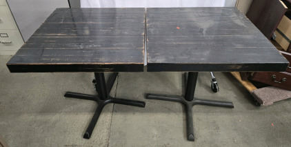 (2) Restaurant/Bar Tables - 30" x 30" x 30" & 36" x 30" x 30"