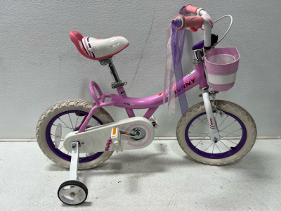 Pink Royal ride kids bike with trading wheels