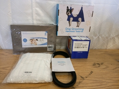 Whole Box Amazon Overstock!-Dog Grooming Hammock, Fire Blankets, Clothing, Bed Sheets and More