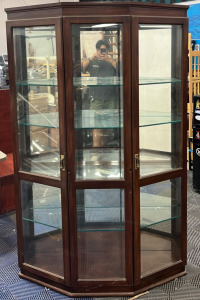 Four Glass Shelf Lighted Curio Display Cabinet 1&rsquo;x47 1/2&rdquo;x76&rdquo;