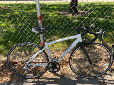 White gravity bike