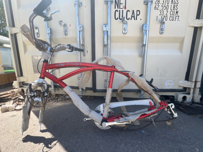 Red centrix bike frame