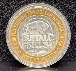 Limited Edition .999 Fine Silver $10 Token, Buffalo Bill's, Doc Holliday