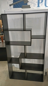 Modern Style Book Shelf Black "Stain" MDF