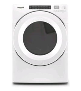 (1) Whirlpool - 7.4-cu.ft Front Load Long Vent Electric Dryer WIntuitive Controls. White, Model WED506LHW2,