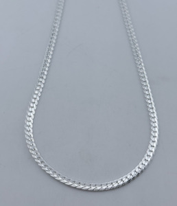 (1) .925 Silver Curb Link Chain Necklace