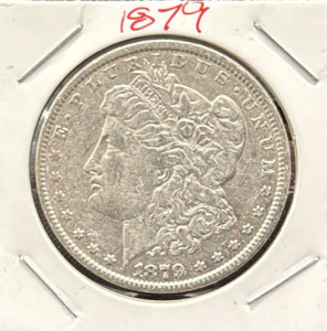 1879 Morgan Dollar, United States Coin, 90% Silver, No Mint Mark