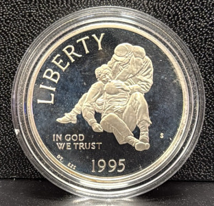 1995 US Mint Civil War Battlefield Commemorative Coin, Silver, S Mint Mark