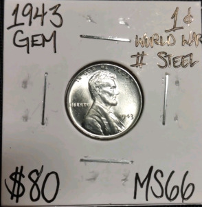1943 MS66 World War II Gem Steal Cent