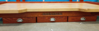 Large Wooden Work Bench/ Reloading Bench and with Drawers and Cubbies - 4