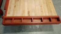 Large Wooden Work Bench/ Reloading Bench and with Drawers and Cubbies - 8
