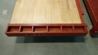 Large Wooden Work Bench/ Reloading Bench and with Drawers and Cubbies - 9