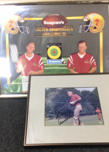 Arnold Palmer Signed Picture and Golden Quarterback Mirror