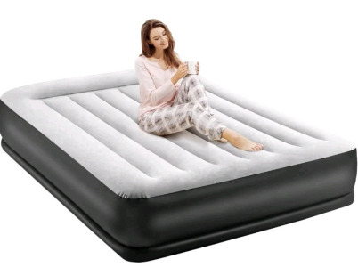 RINIUL Airbeds Inflatable beds Simple Inflatable beds Outdoor Camping Tent Folding Portable Inflatable beds - Queen Size, And A Table-Mate XL (Slate Gray)
