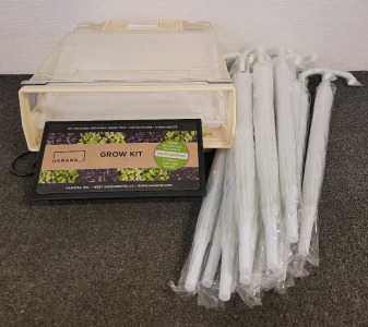 Easy Green Mikro Farm, Hamama Microgreen Grow Kit, And (12) Clear Umbrellas