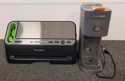 FoodSaver Vacuum Sealer And Soho Single Serve Cuisinart Coffee Maker