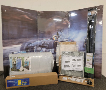 Milin Blackout Blinds, Pool Liner Pad, Racing Canvases, Cake And Vupcake Boxes, Air Filter, And Drawer Organizer