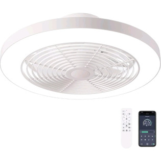 (1) Orison Ceiling Fans with Lights, Low Profile Ceiling Fan with Lights and Remote, 6 Wind Speeds Smart Flush Mount Ceiling Fan for Bedroom, Kids Room and Living Room 19.7" (White), (1) ADBIU Under Sink Organizer, 2 Pack 2 Tier Expandable Height (13.2" -