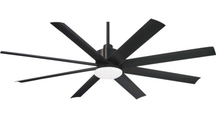 (1) Coal Colored MinkAire Slipstream 8 Blade Ceiling Fan With Light, (1) 3 Tier Stainless Steel Kitchen Trolley Cart, Foldable Utility Serving Storage Rolling Car Shelf With Wheels, Shelving Unit For Hotels Restaurants Catering Train (Color : Silver, Size