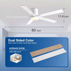 WHITE! BECLOG Outdoor Ceiling Fan With Light, 60" Ceiling Fans With Remote Indoor-Outdoor DC Motor, Kohler Model 22166-G-CP Purist Multifunction Handshower 1.75GPM, NXN-HOME 22'' Tall Square Metal Table Legs For Furniture, Bench Legs, Coffee Table Legs, S