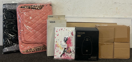 BRAND NEW Wavytalk Ionic Facial Steamer, Heated Chicken Perch, Pink Leopard Print & Bling Car Mats, 4 Tier Fruit Basket, Kohler Shower Head & Tablet Case