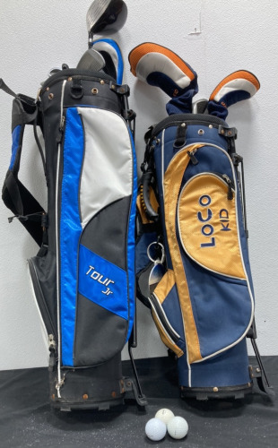 (2) Golf Bags and Golf Clubs