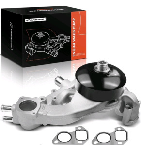 (1) A-Premium Engine Water Pump W/Gasket - OHV 8Cyl 4.8 5.3 6.0 6.2L - For# 19253263 - Compatible With Chevy, GMC, Cadillac & GM Vehicles - Silverado, Envoy, Savana, Yukon, Escalade, Canyon, H2 & More, And (2) Car Floor Mats (Black, Pink, And Grey) & (Pin
