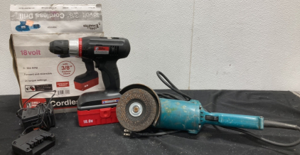 Cordless Drill and A-Angle Grinder