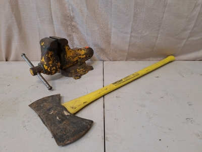Antique Wilton Vice & Craftsman Axe