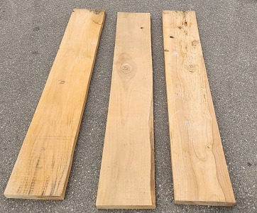 3-Raw Wood Planks 5'9"x2"x11'.3/4" Unfinished