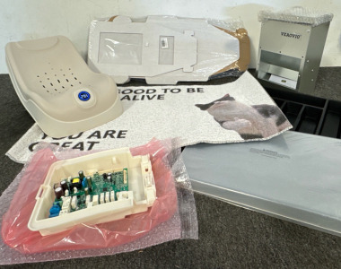 Frigidaire Main Control Board, Galvanized Chicken Feeder, Black Drawer Organizer, David&rsquo;s Life Acrylic Cutting Board, Beige Foldable Baby Bathing Bed, Front Door Cat Mat, (6) Tall Cake Boxes 10x10x12&rdquo;
