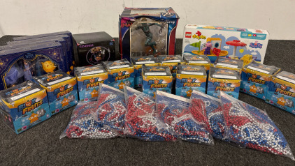 Starforce Captain Marvel, Catwoman, Duplo - Peppa Pig Boat Trip, Wish - Bubblebath, Bodywash And Bath Bomb, Blox Fruits Mystery Plushies, Patriotic Beaded Necklaces.