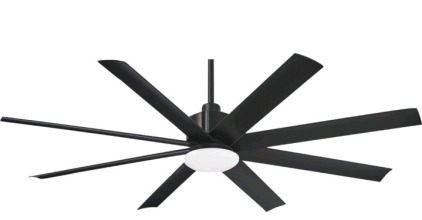 (1) MINKA-AIRE F888L-CL Slipstream 65 Inch Outdoor Ceiling Fan With Dimmable LED Light And DC Motor In Coal Finish, (1) Multifunctional Kitchen Spice Box, Wall-Mounted Household Non-Porous Seasoning Box Seasoning Jar, Bottle, Seasoning Storage Rack. And (