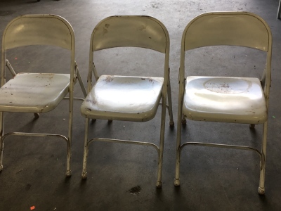 3 Metal Foldable Chairs