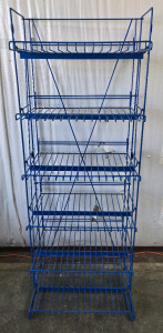 Blue Wire Store Display Rack