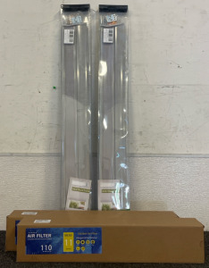 (2) Grey Cellular Shades & (2) 110 Air Filters
