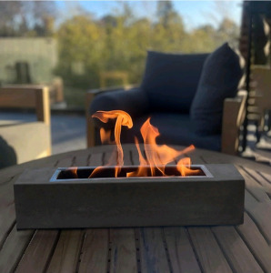(1) Mavalzy Tabletop fire Pit, Mavalzy Rectangle Table Top Rubbing Alcohol Indoor Fire Pits For Outdoor Fireplace Concrete Bowl Pot Portable Fire With Extinguisher, (1) Pcinfuns Outdoor Chair Cushions,24 x 24 x 3 Inch Seat Cushions For Patio Furniture, Sq