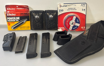 Tactical Airgun & BB Gun Accessory Bundle &ndash; CO2, Mags, Holster, Pellets & More