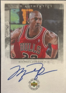 1998-99 Upper Deck Encore 'UD Authentics' Michael Jordan Signed Card &ldquo;We Believe It To Be Reproduction, Please Inspect In Person"