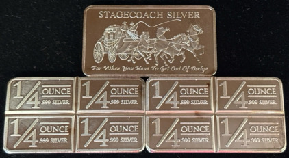 (3) Stagecoach Silver Bars