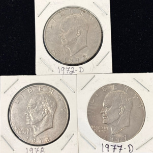 (3) (1972-1977) Eisenhower Dollar Coin
