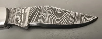 Hand Made Damascus Steel Folding Pocket Knife Keychain By Hunting Hawk Inc - 2