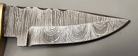 Hand Made Damascus Steel Hunting Knife By Hunting Hawk Inc W/ Leather Sheath - 2