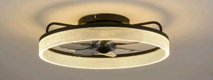 (1) Ceiling Fan With Lights, 20" Flush Mount Ceiling Fan With Remote & APP Control, Black Low Profile Ceiling Fan With 6 Wind Speeds, (1) Bathroom Wall Cabinet Bathroom Cabinet Wall Mounted With Drawers Medicine Cabinet With Hooks Over The Toilet Storage 
