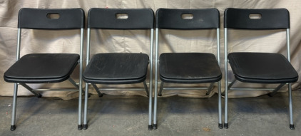 (4) Black Folding Chairs