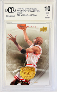 BCCG 2009-10 Upper Deck MJ Legacy Gold #56 Michael Jordan Graded Card- Mint 10