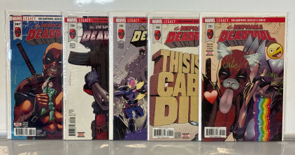 (5) Deadpool Marvel Collectible Comic Books