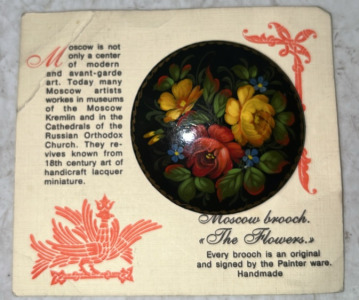 Signed Handmade Moscow Brooch