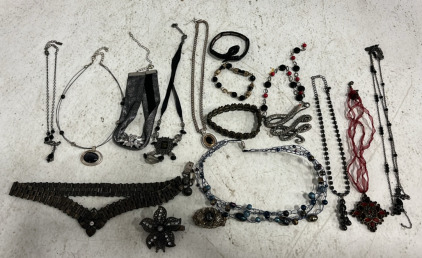 Large Assortment of Gothic Costume Jewelry